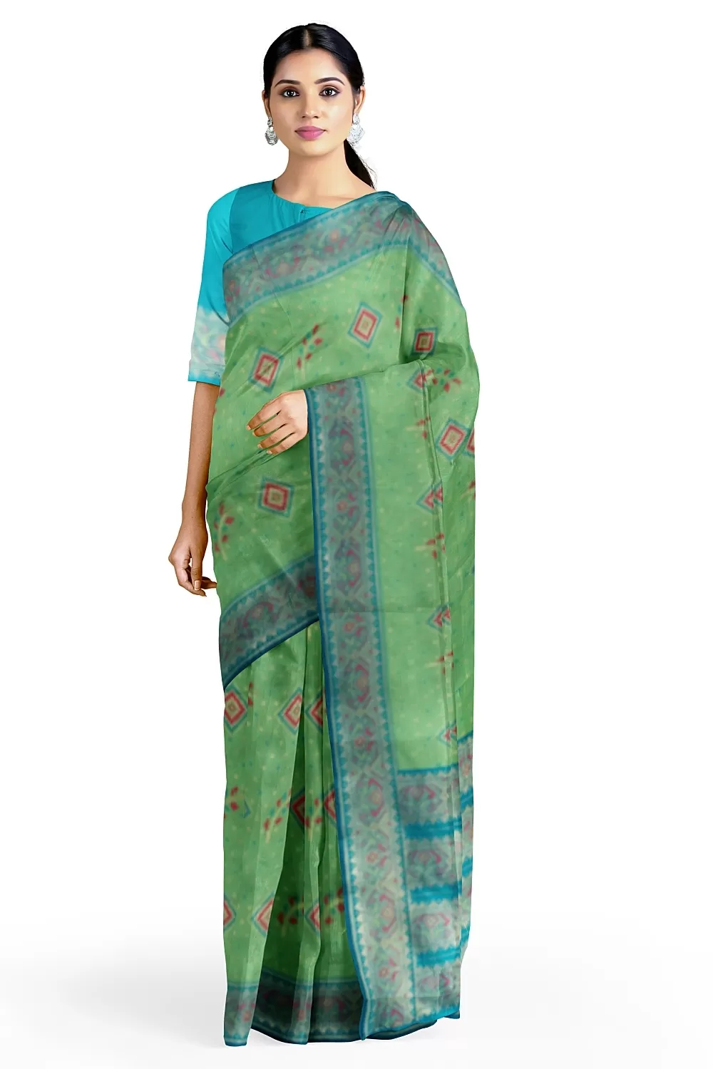 Green Hadrabadi Silk Saree