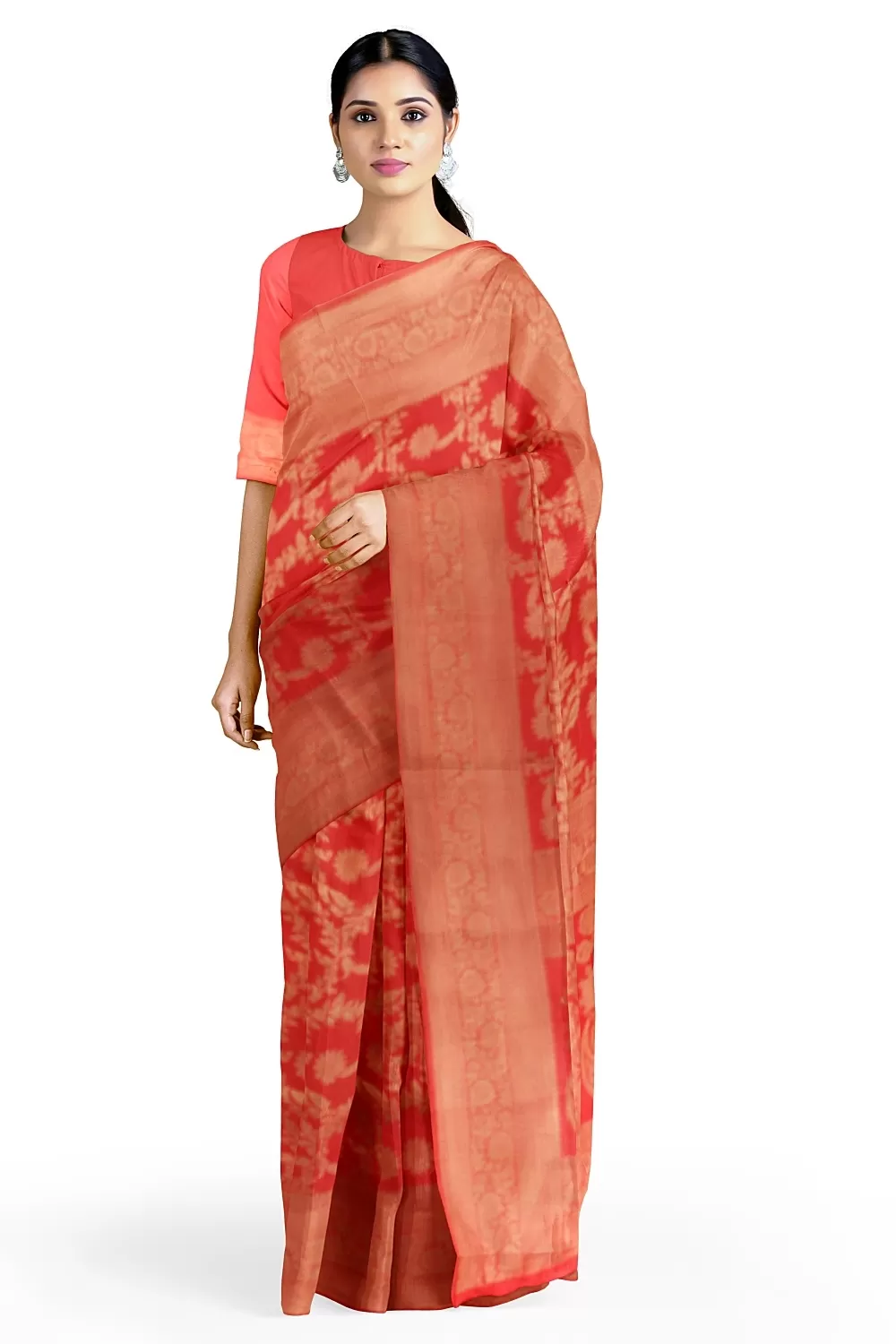 Carrot Summar Soft Silk Saree