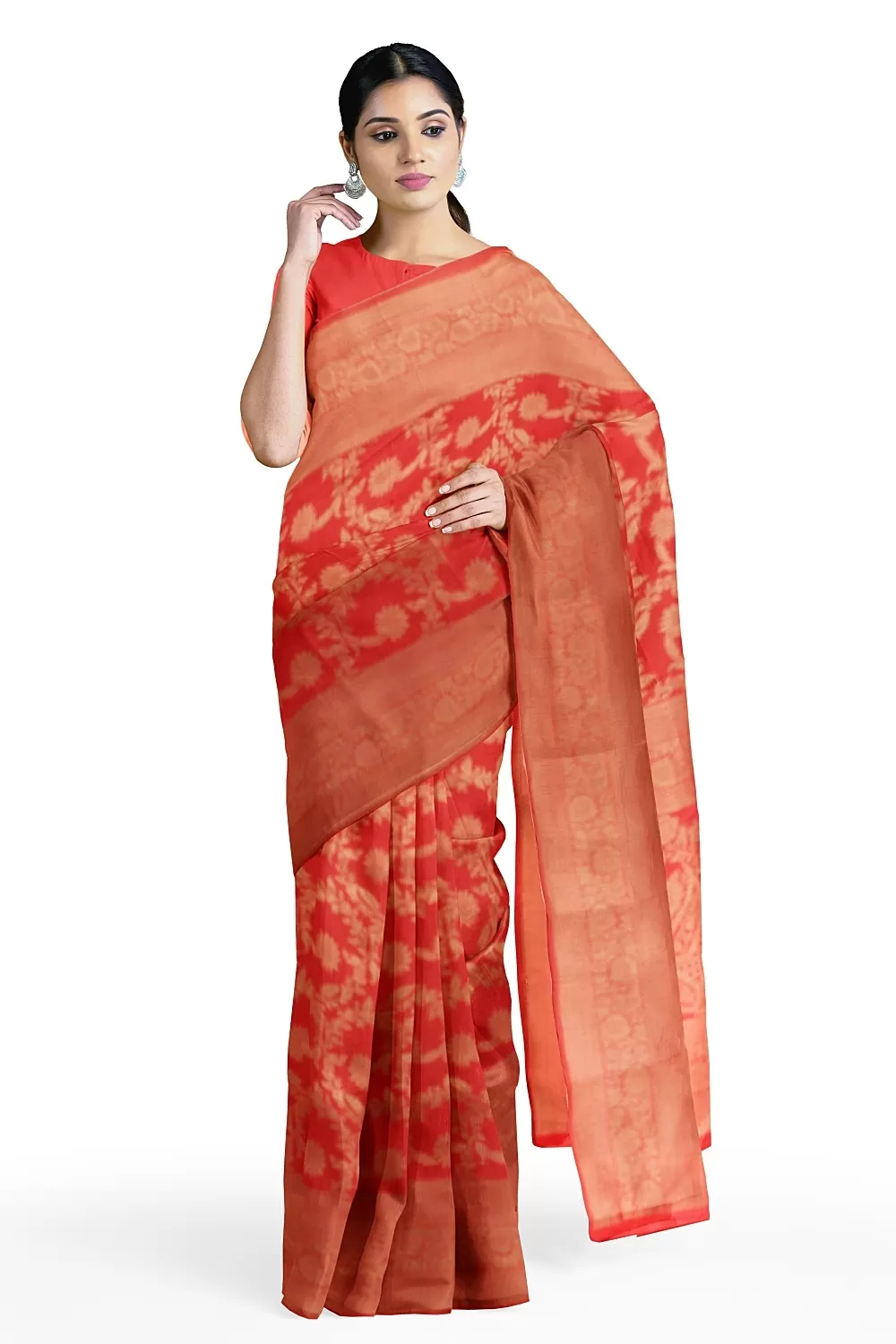 Carrot Summar Soft Silk Saree