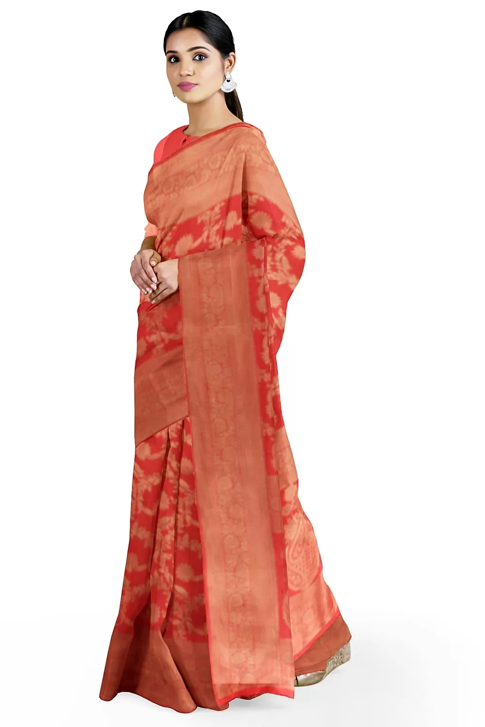 Carrot Summar Soft Silk Saree