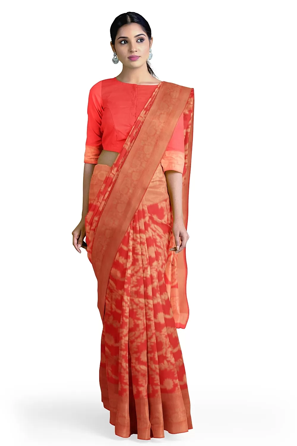 Carrot Summar Soft Silk Saree