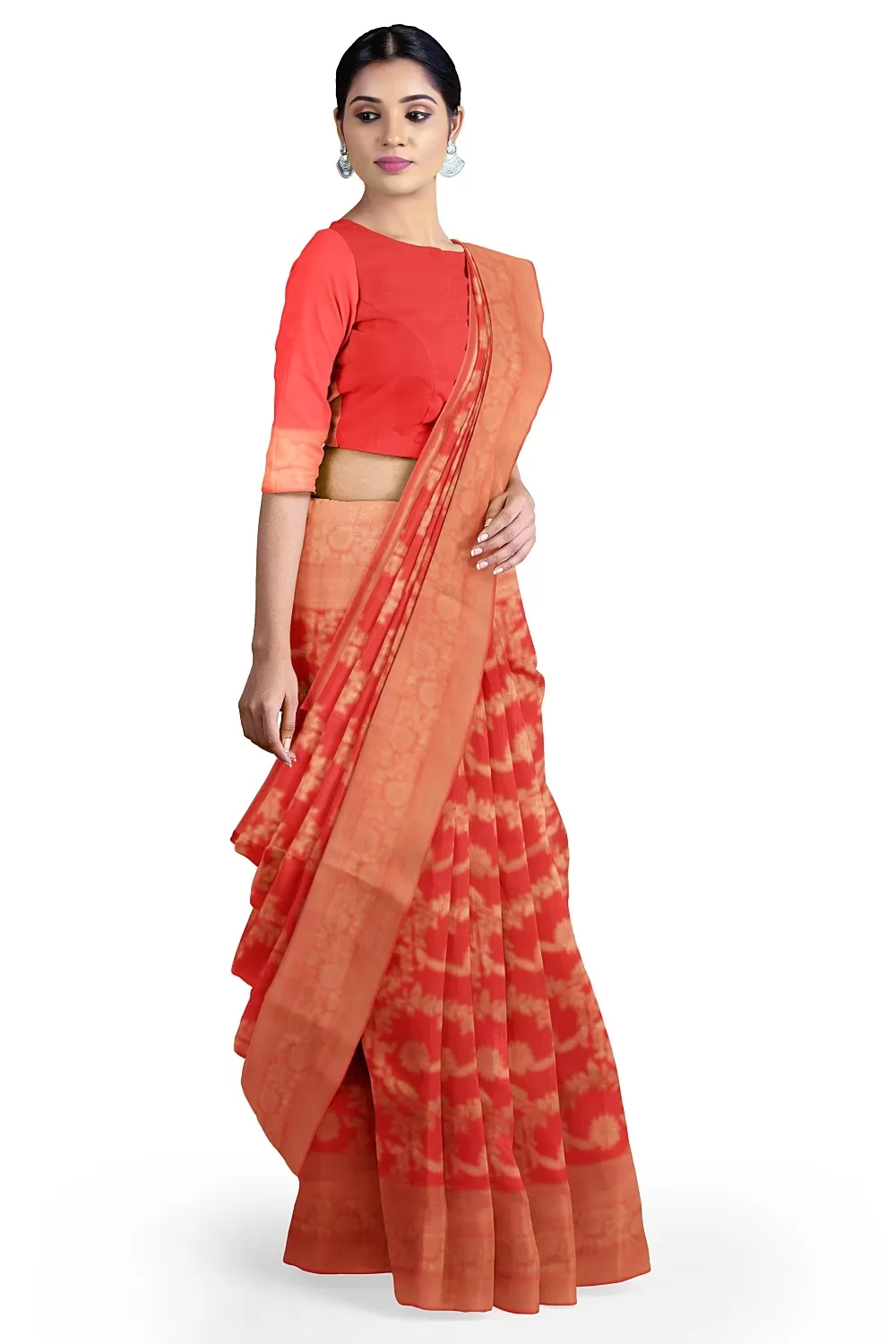 Carrot Summar Soft Silk Saree