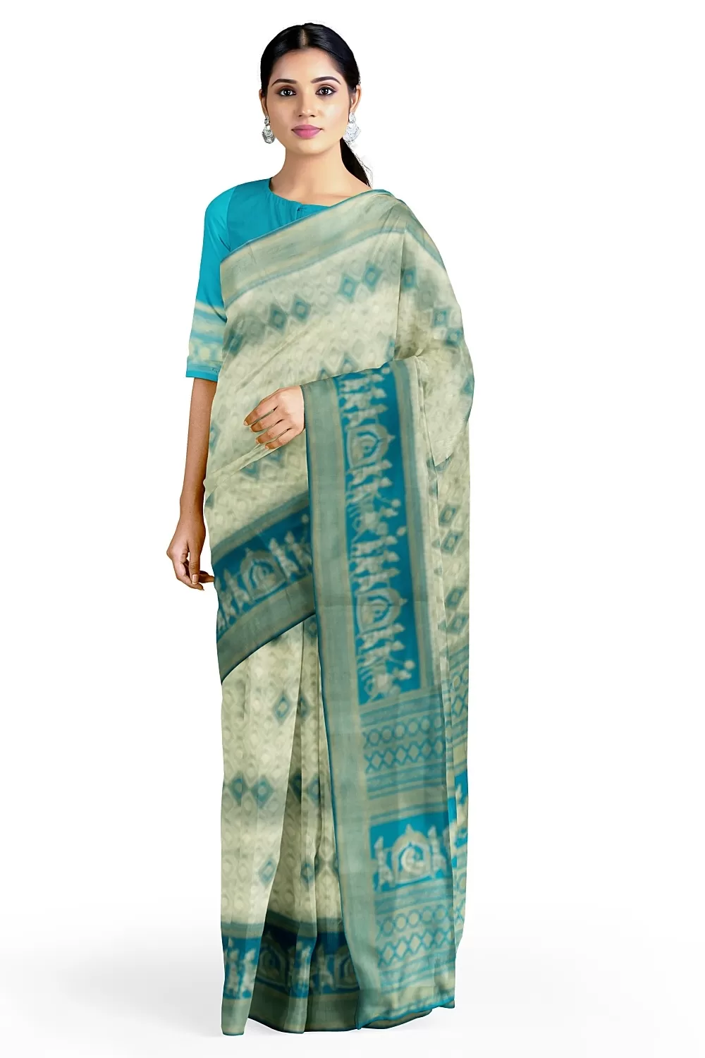 Green Bandhani Soft Silk Saree