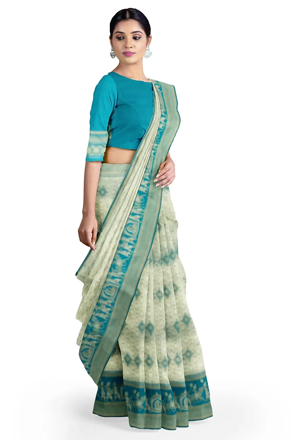 Green Bandhani Soft Silk Saree