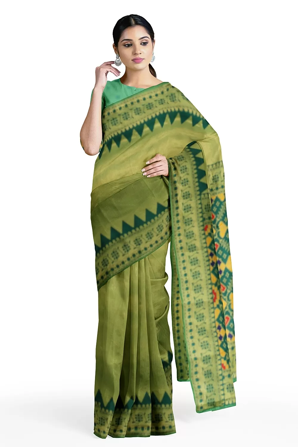 Mehndi Green Kanjivaram Silk Saree