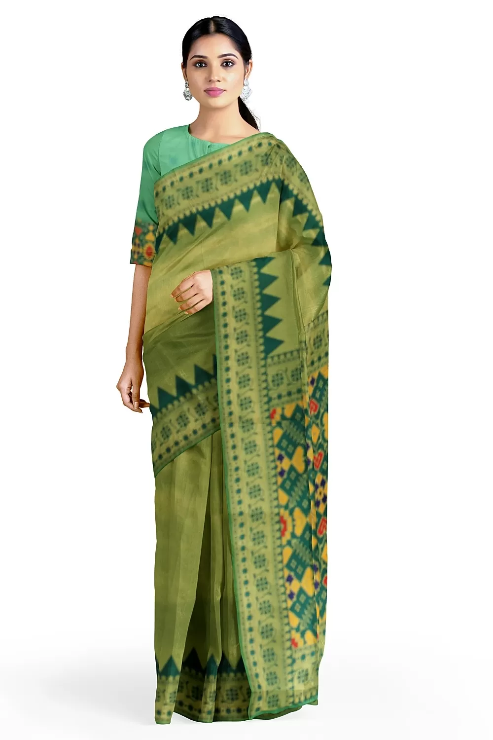 Mehndi Green Kanjivaram Silk Saree