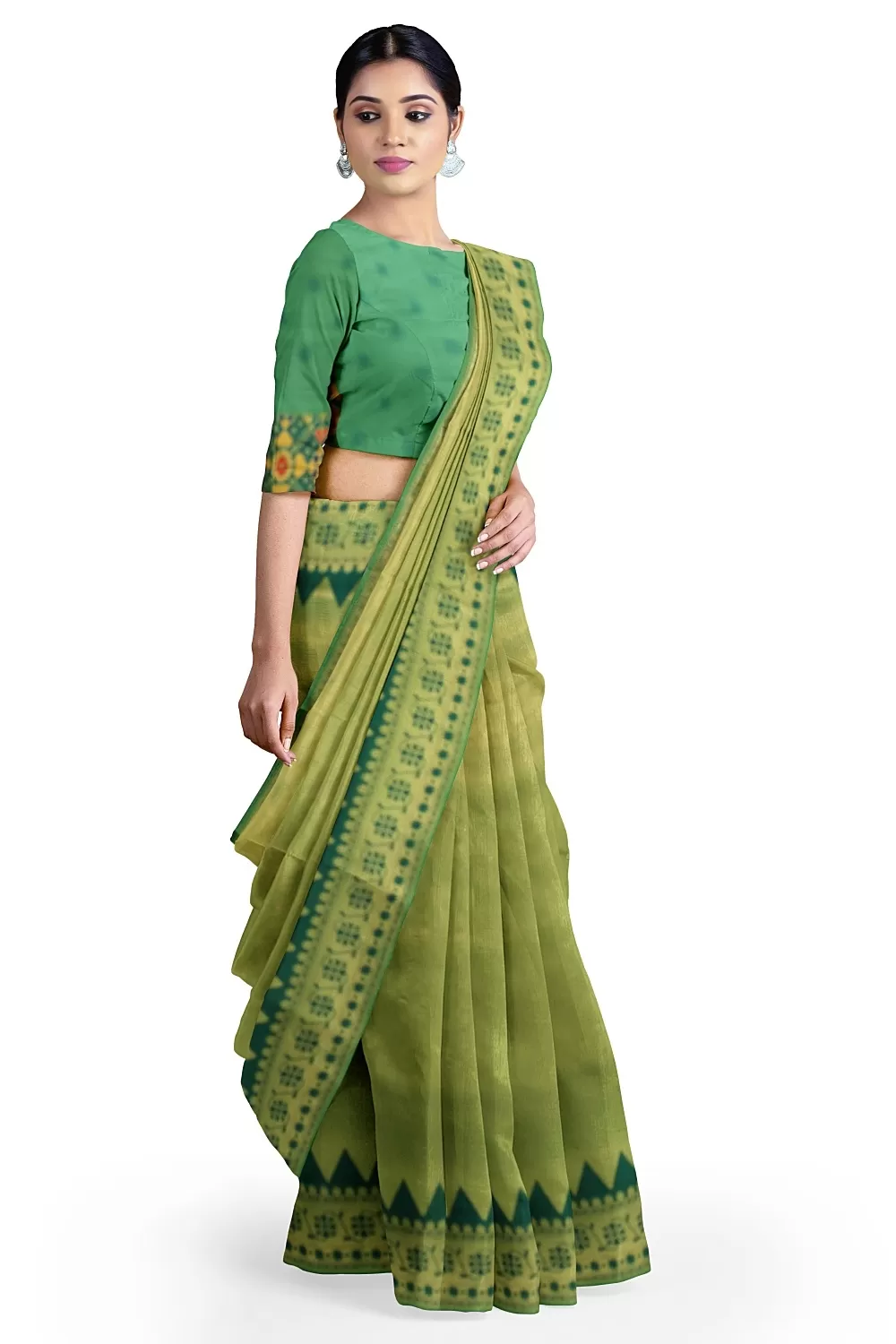 Mehndi Green Kanjivaram Silk Saree