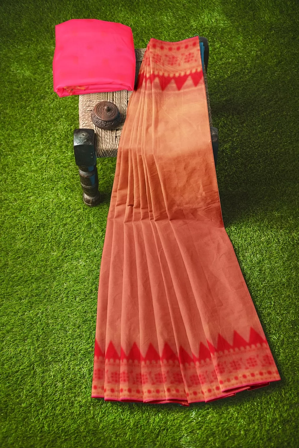 Magenta Kanjivaram Soft Silk Saree