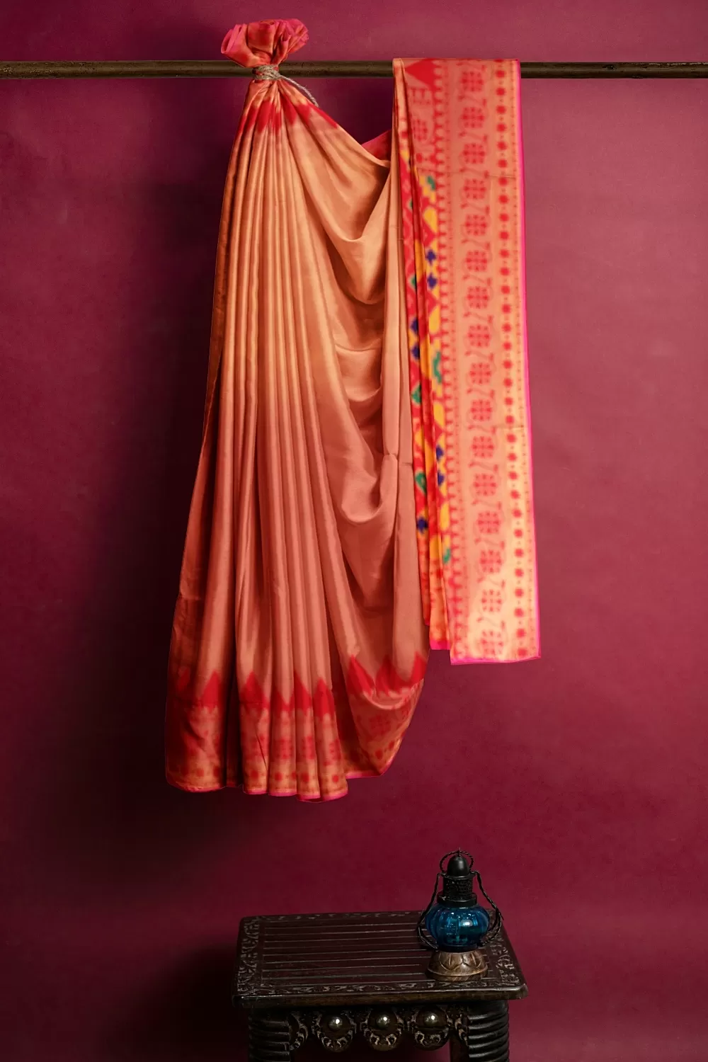 Magenta Kanjivaram Soft Silk Saree