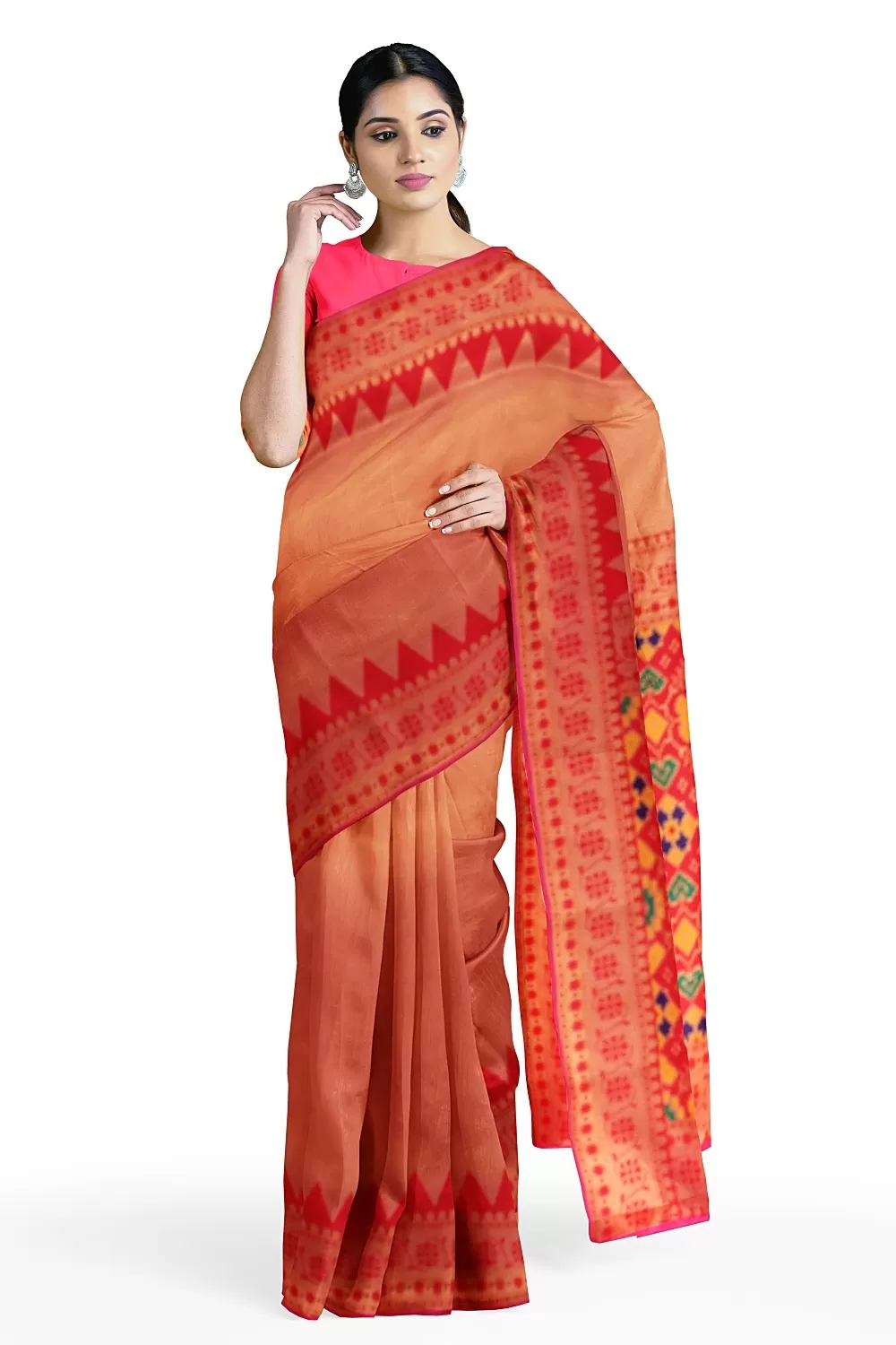 Magenta Kanjivaram Soft Silk Saree