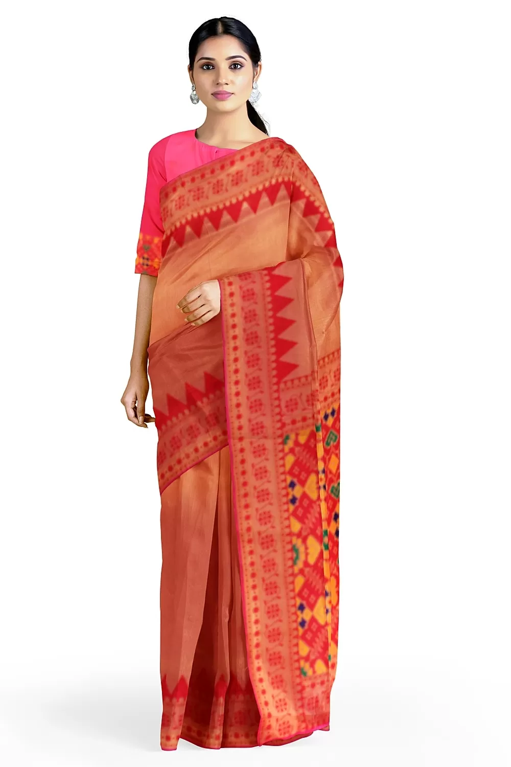 Magenta Kanjivaram Soft Silk Saree