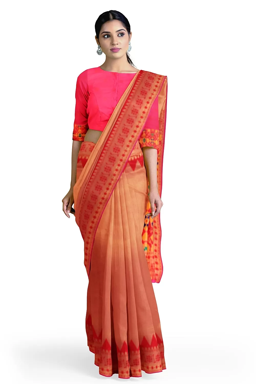 Magenta Kanjivaram Soft Silk Saree