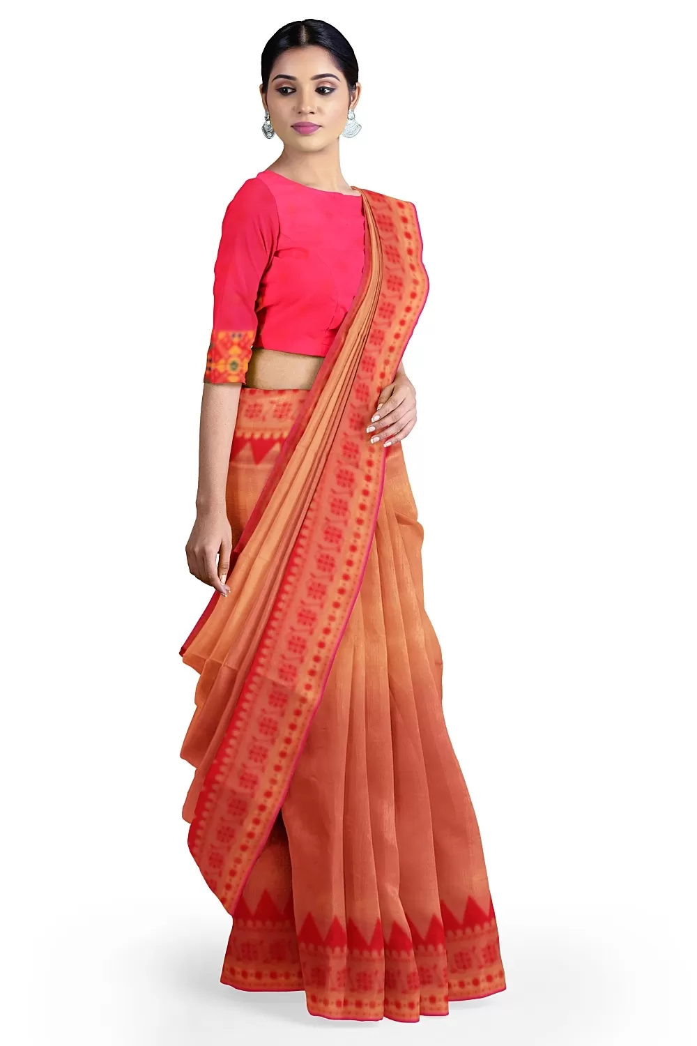 Magenta Kanjivaram Soft Silk Saree