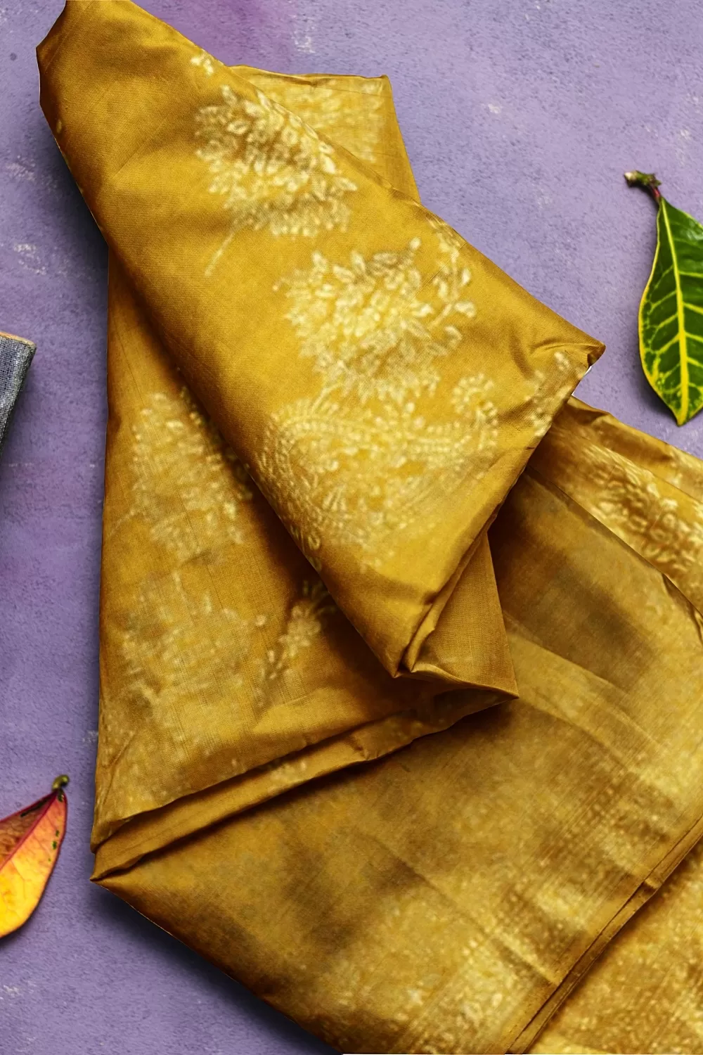 Mustard Monga Soft Silk Saree