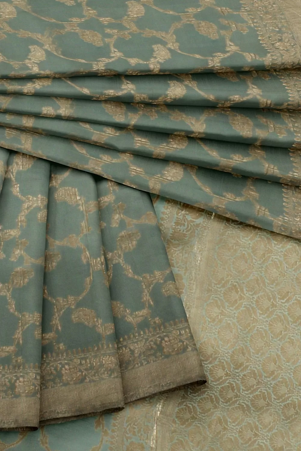 Sea Green Mysore Georgette Saree