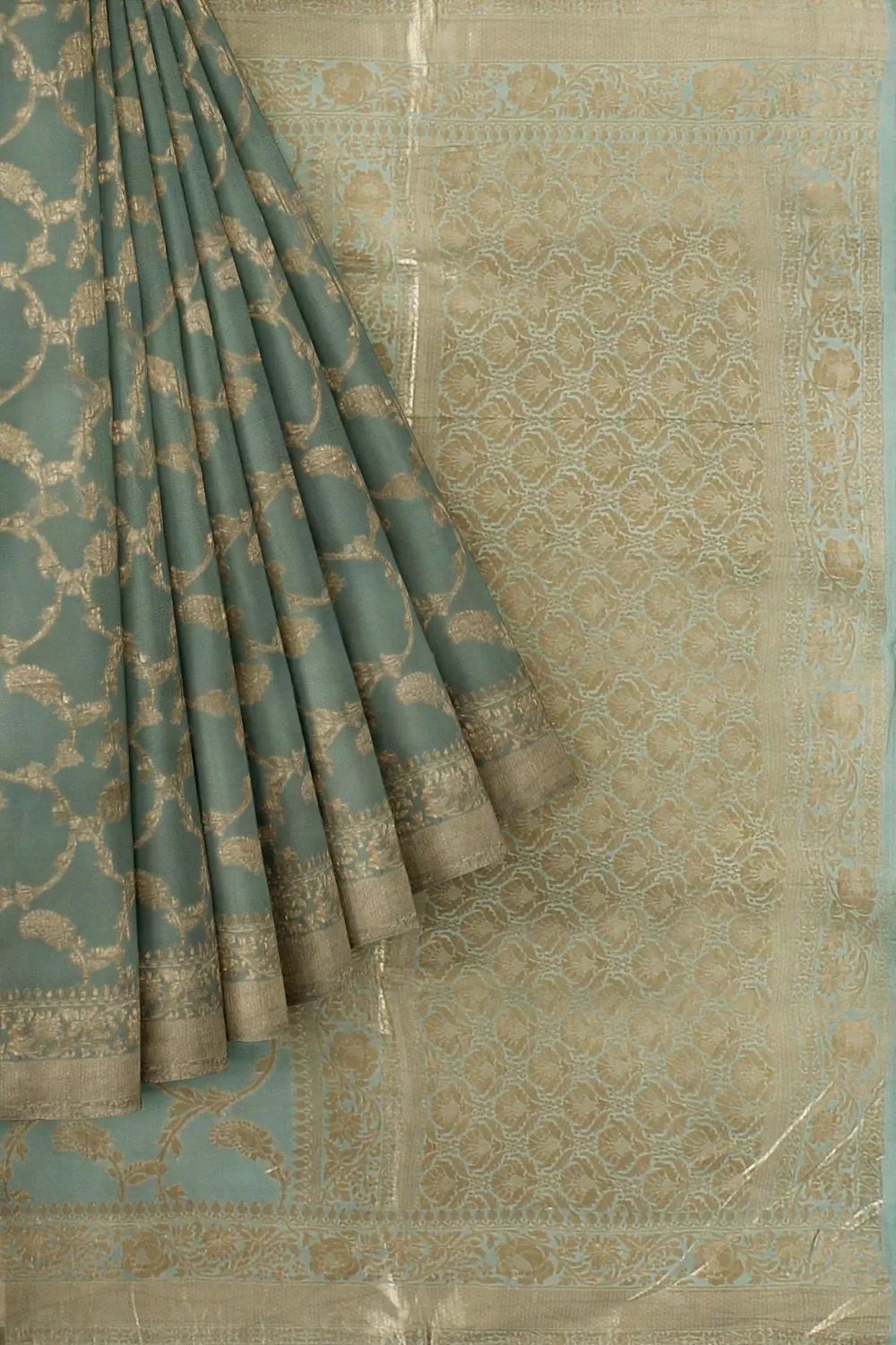 Sea Green Mysore Georgette Saree