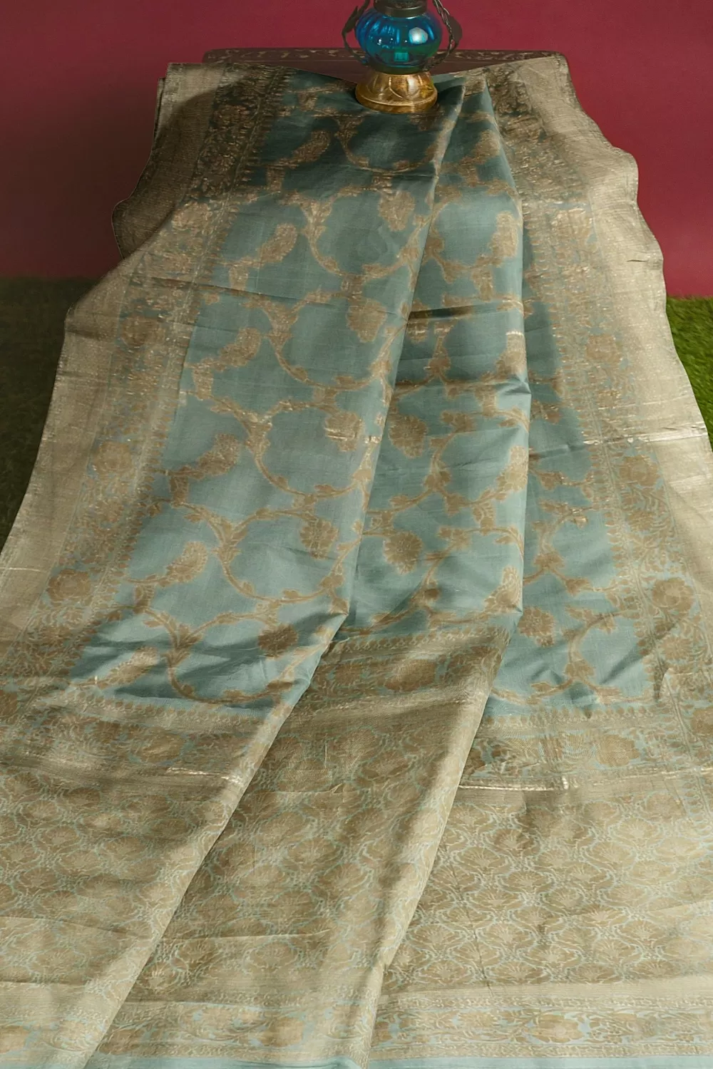 Sea Green Mysore Georgette Saree