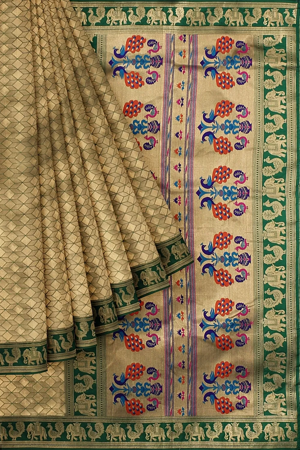 Green Kanjivaram Soft Silk Saree