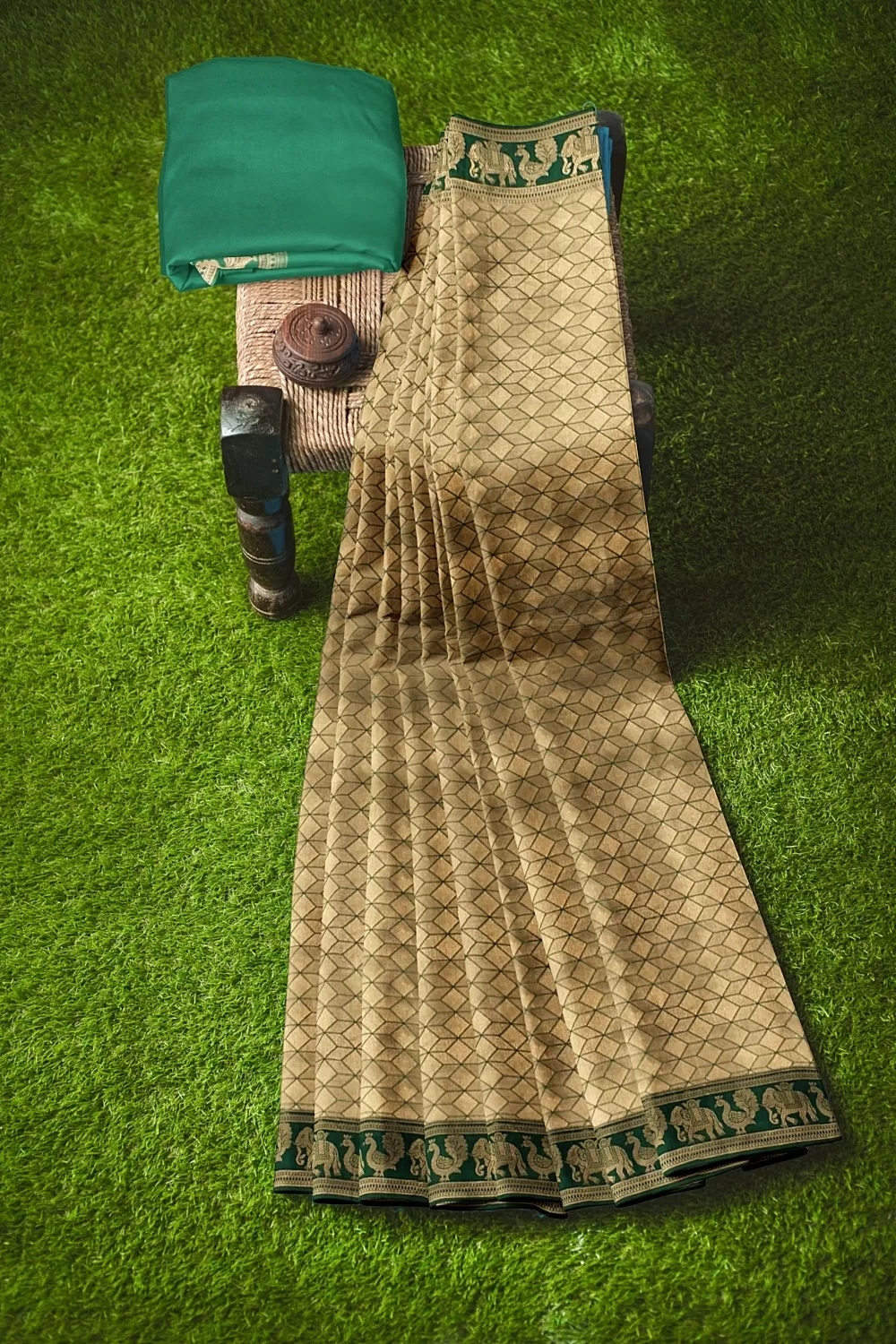 Green Kanjivaram Soft Silk Saree