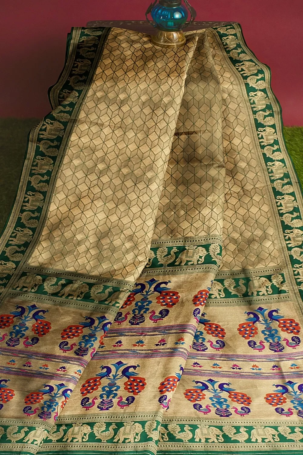 Green Kanjivaram Soft Silk Saree