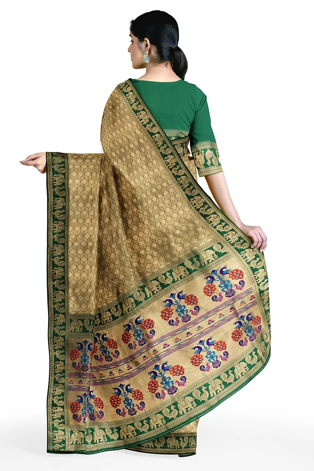 Green Kanjivaram Soft Silk Saree