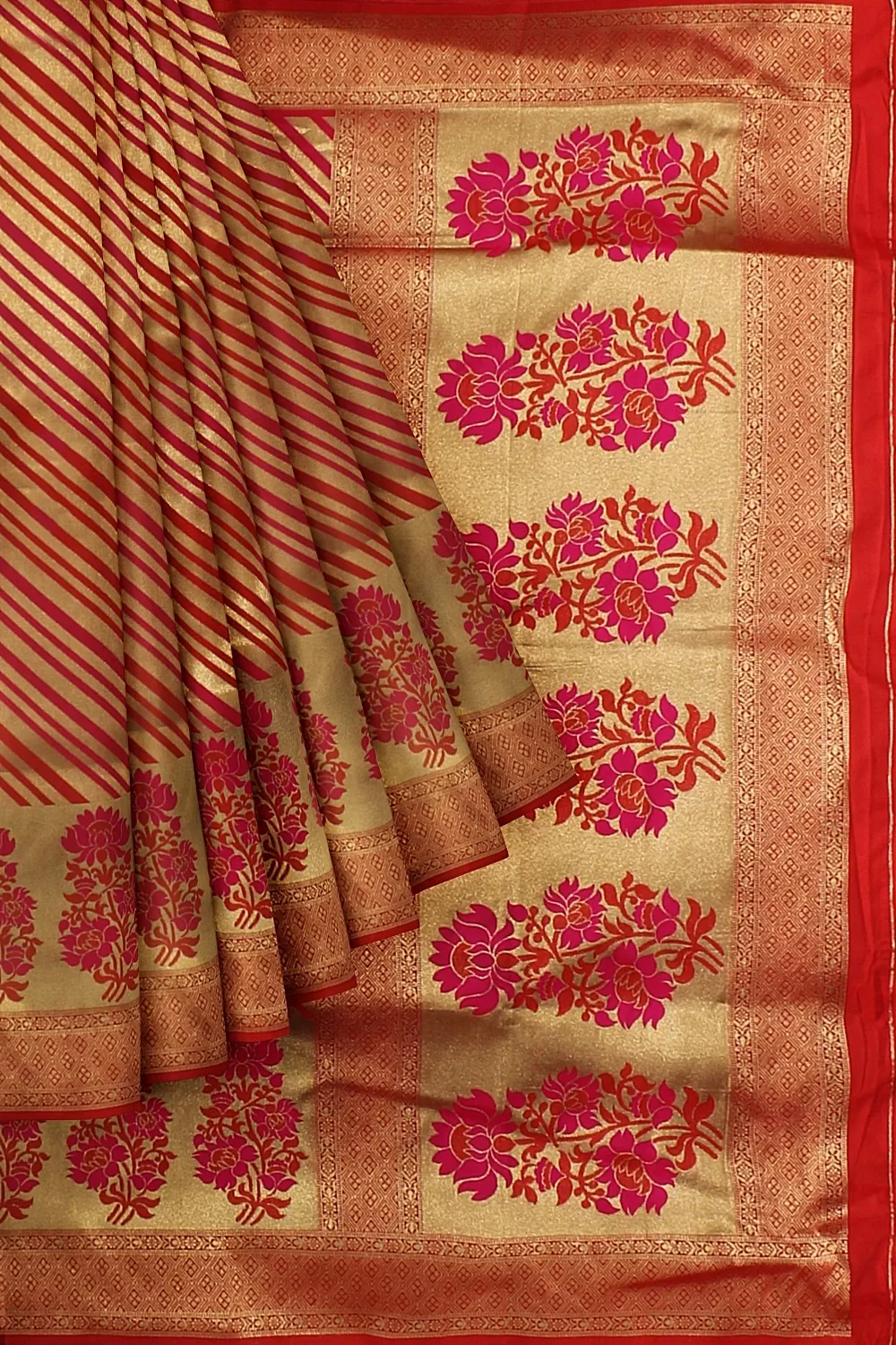 Red Kanjivaram Soft Silk Saree