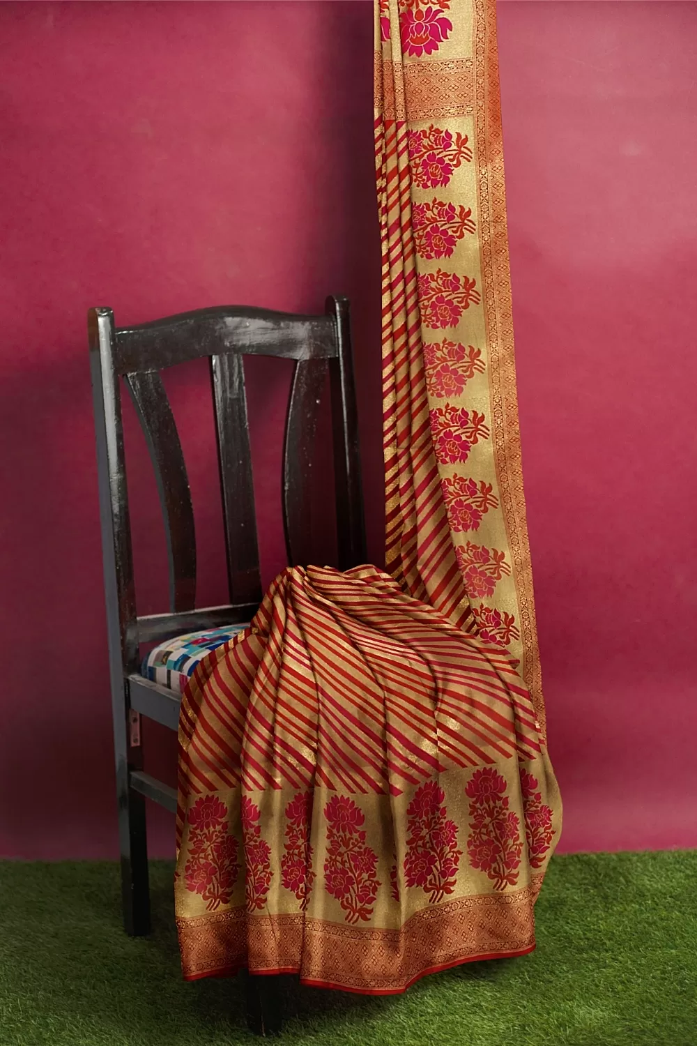 Red Kanjivaram Soft Silk Saree