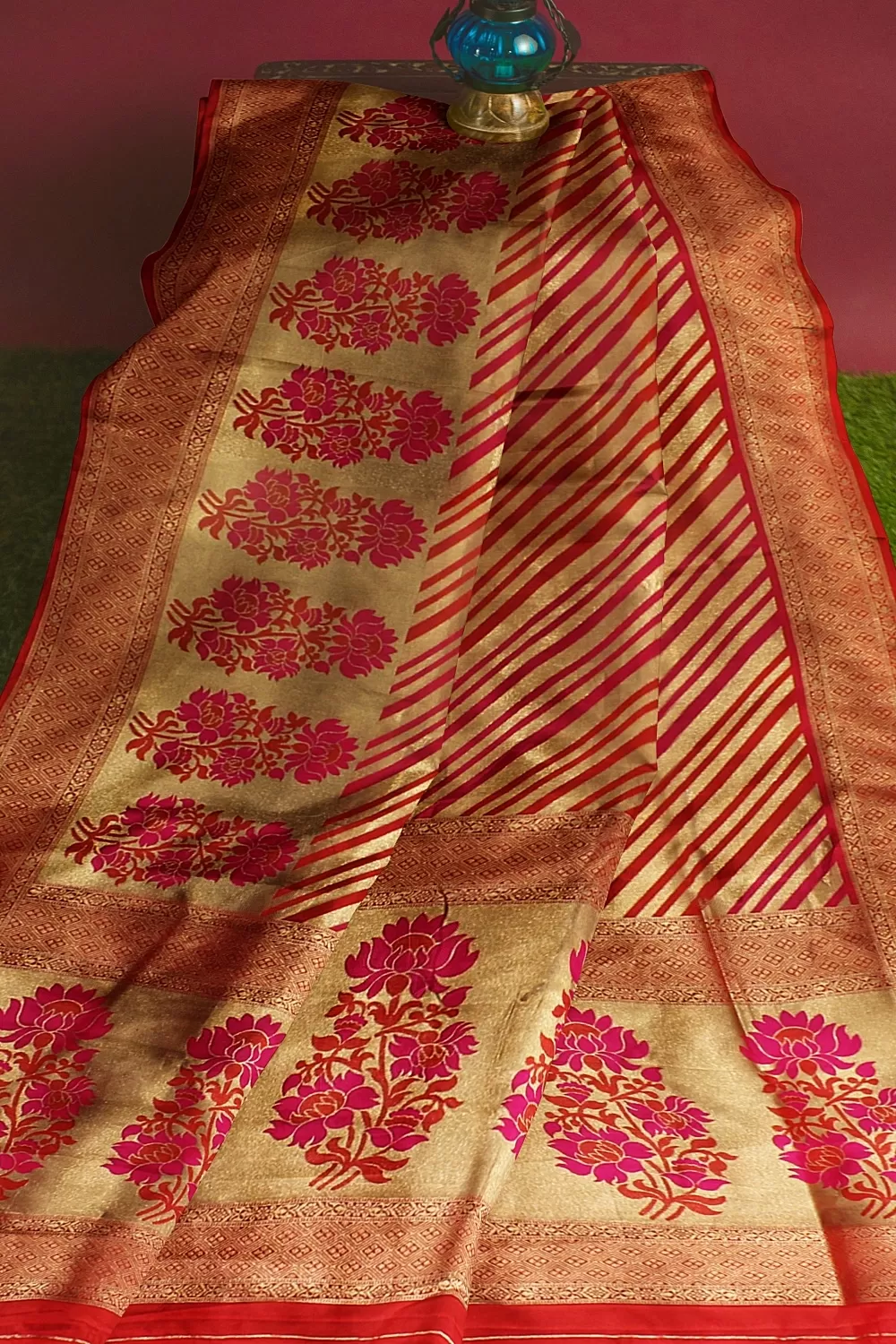 Red Kanjivaram Soft Silk Saree