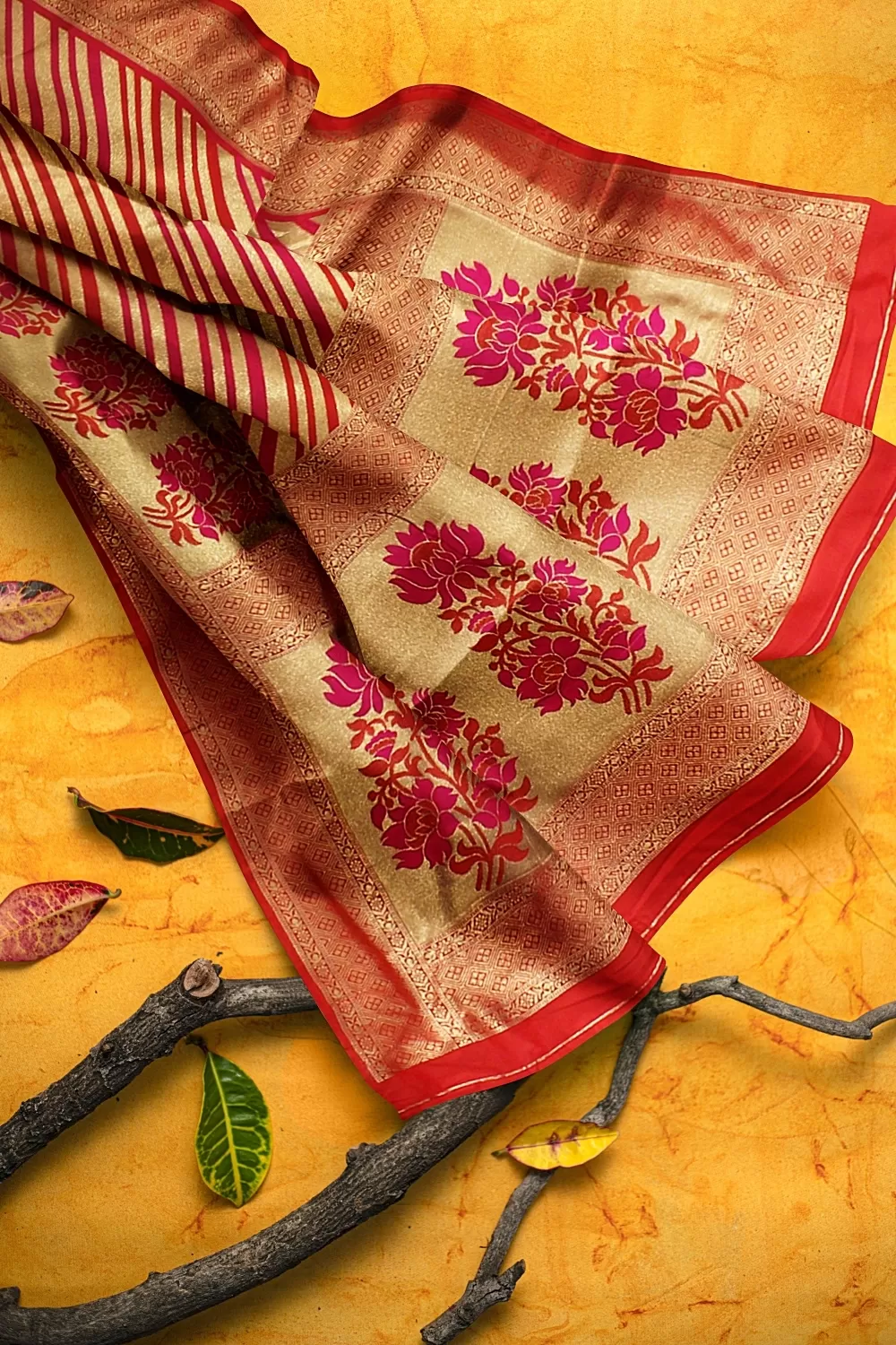 Red Kanjivaram Soft Silk Saree