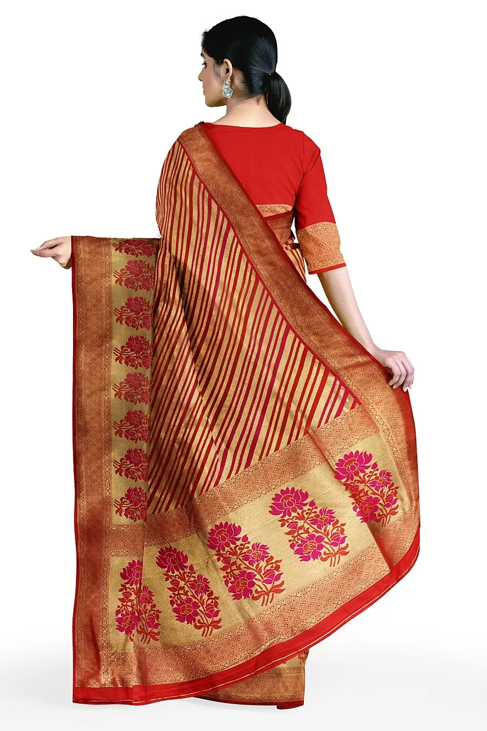 Red Kanjivaram Soft Silk Saree