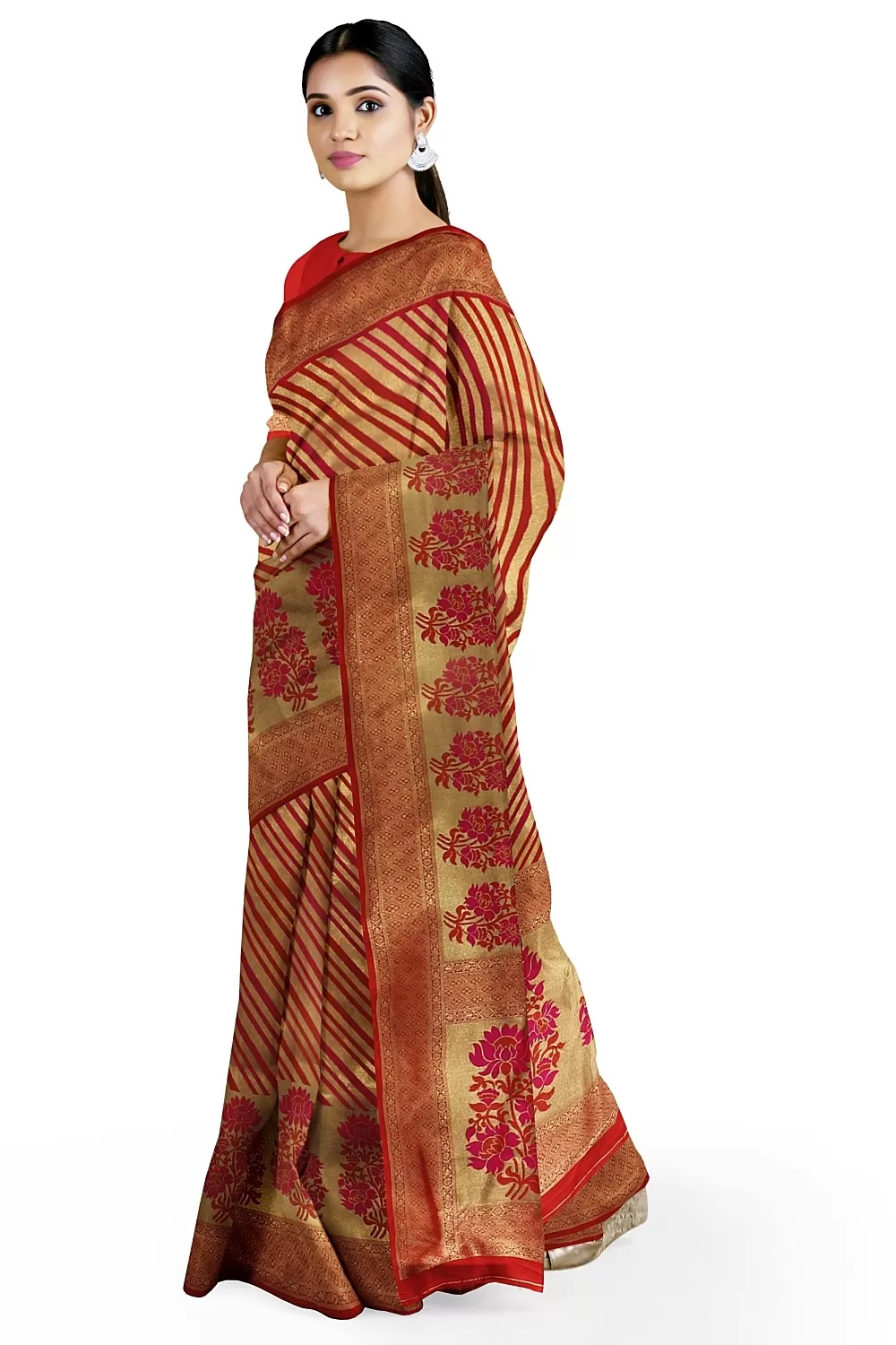 Red Kanjivaram Soft Silk Saree