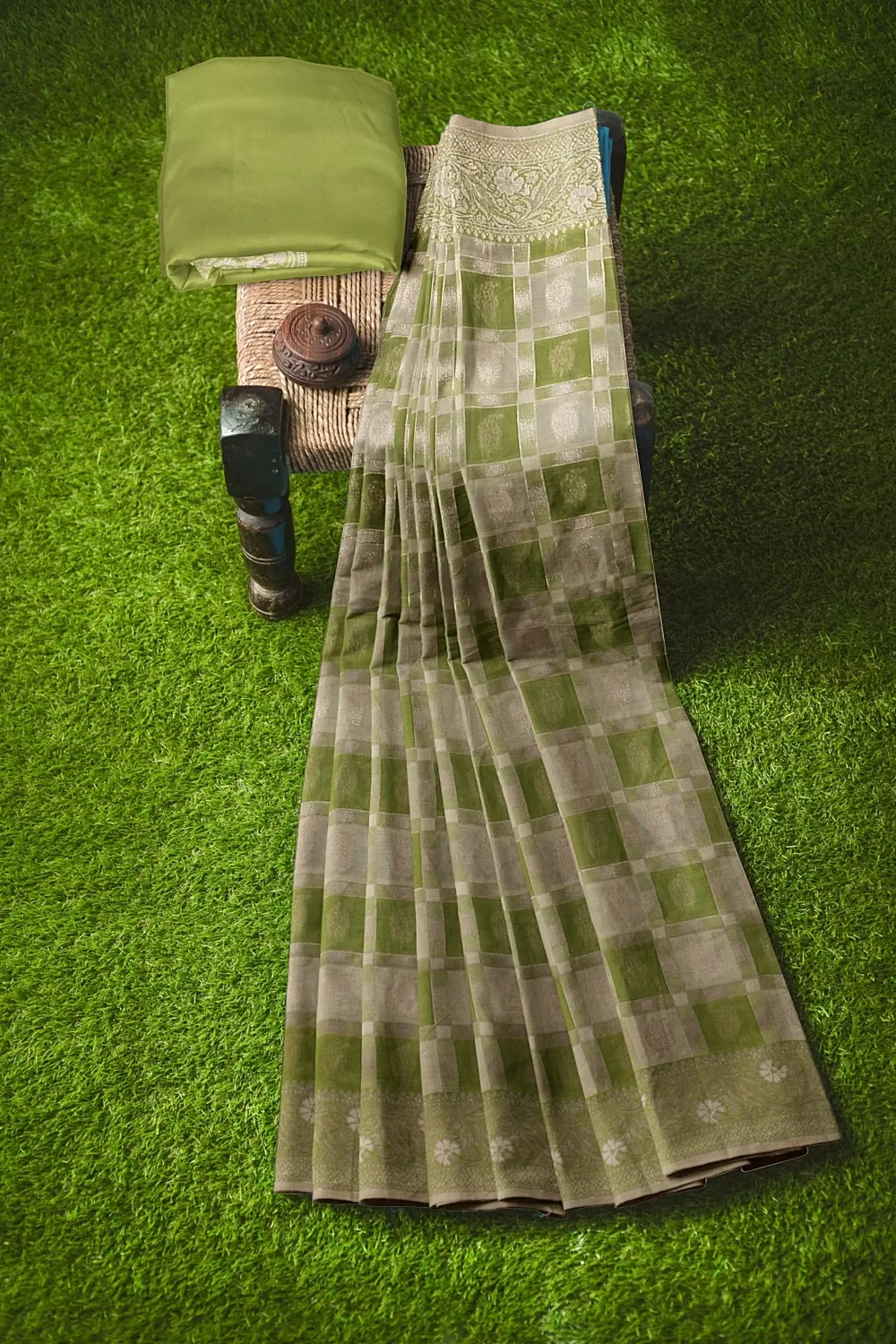 Green Kanjivaram Soft Silk Saree