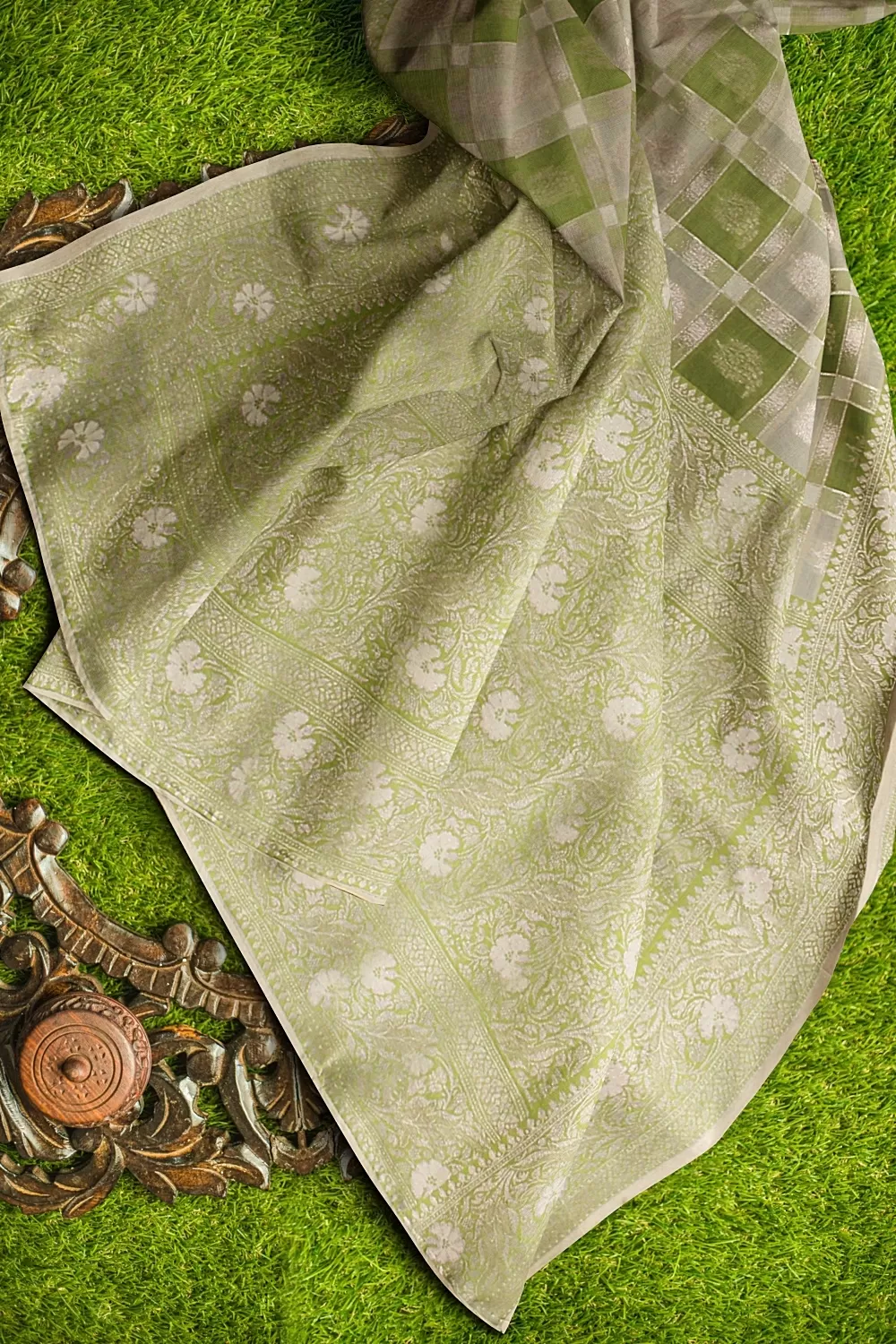 Green Kanjivaram Soft Silk Saree