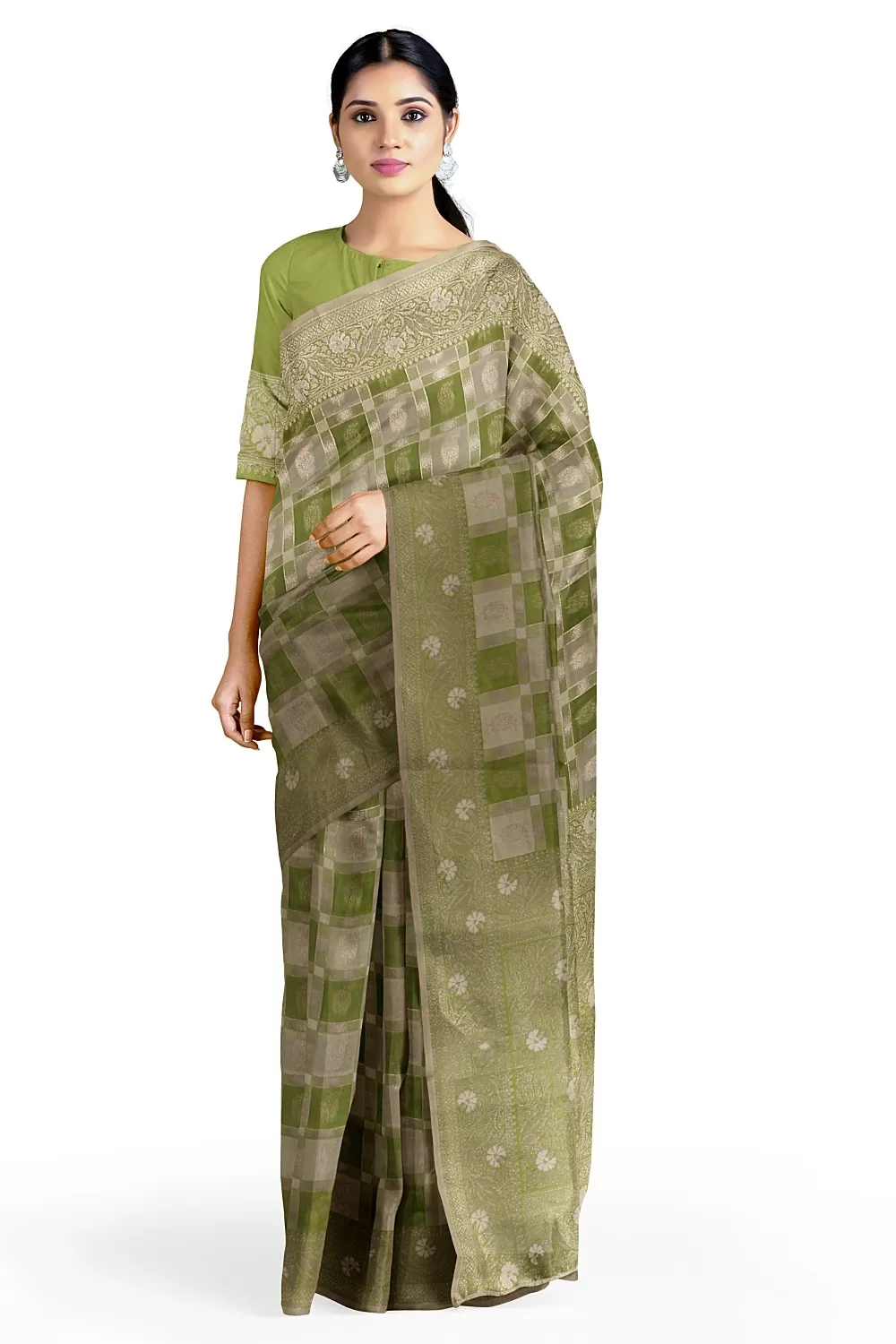 Green Kanjivaram Soft Silk Saree