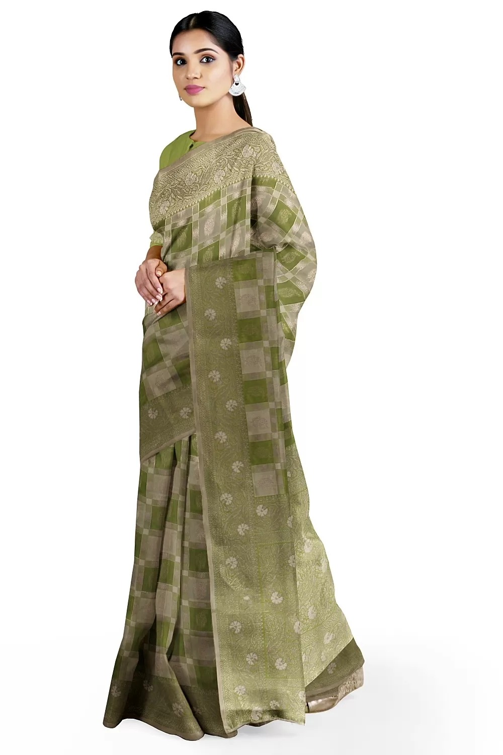 Green Kanjivaram Soft Silk Saree