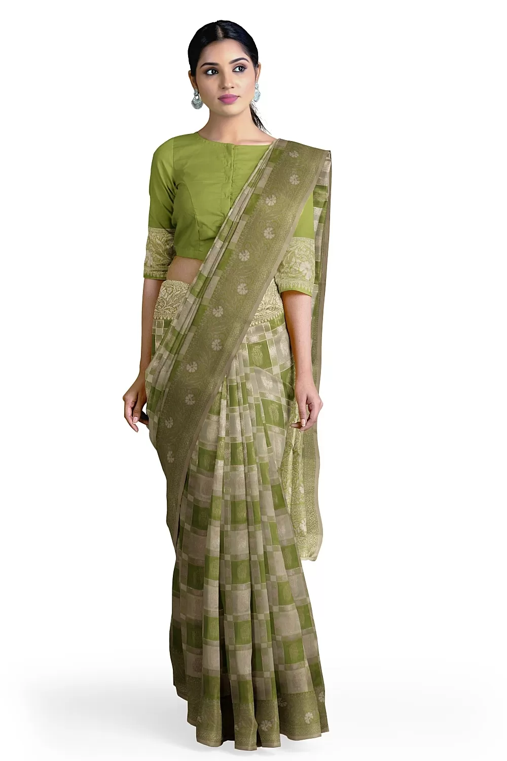 Green Kanjivaram Soft Silk Saree