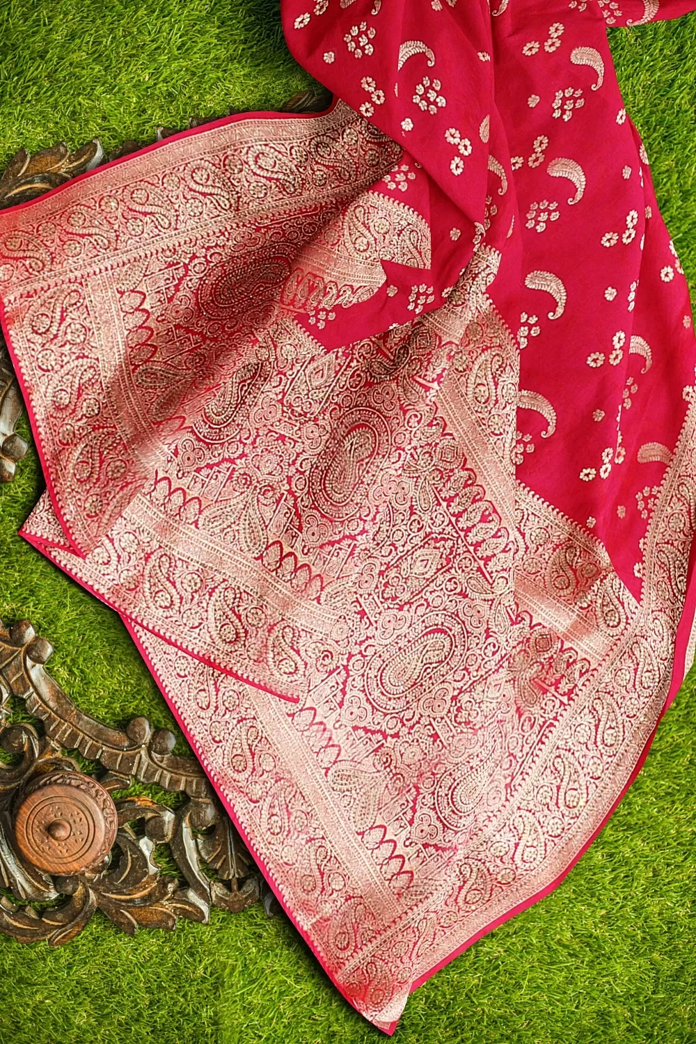 Rani Banarsi Soft Silk Saree