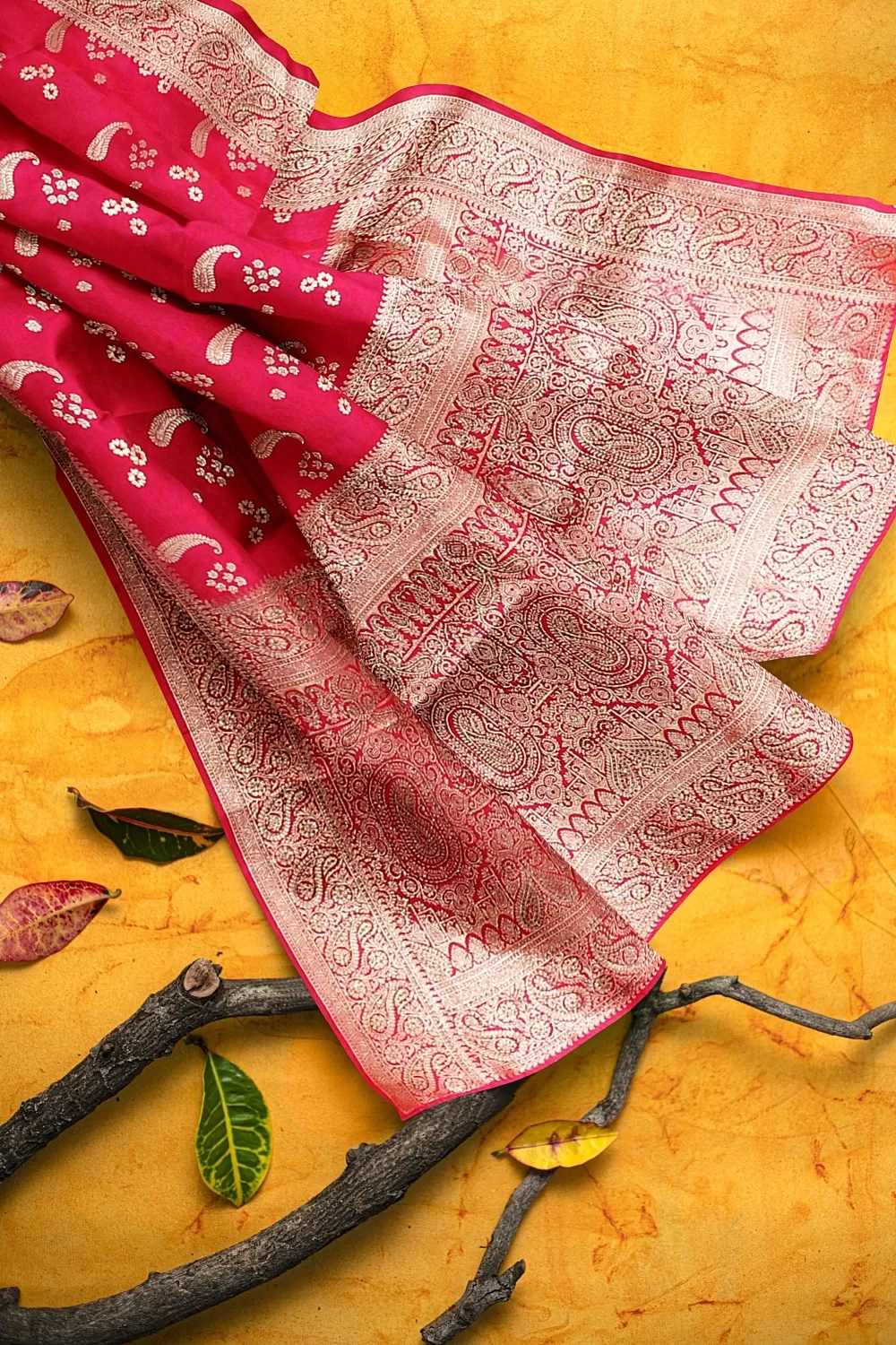 Rani Banarsi Soft Silk Saree