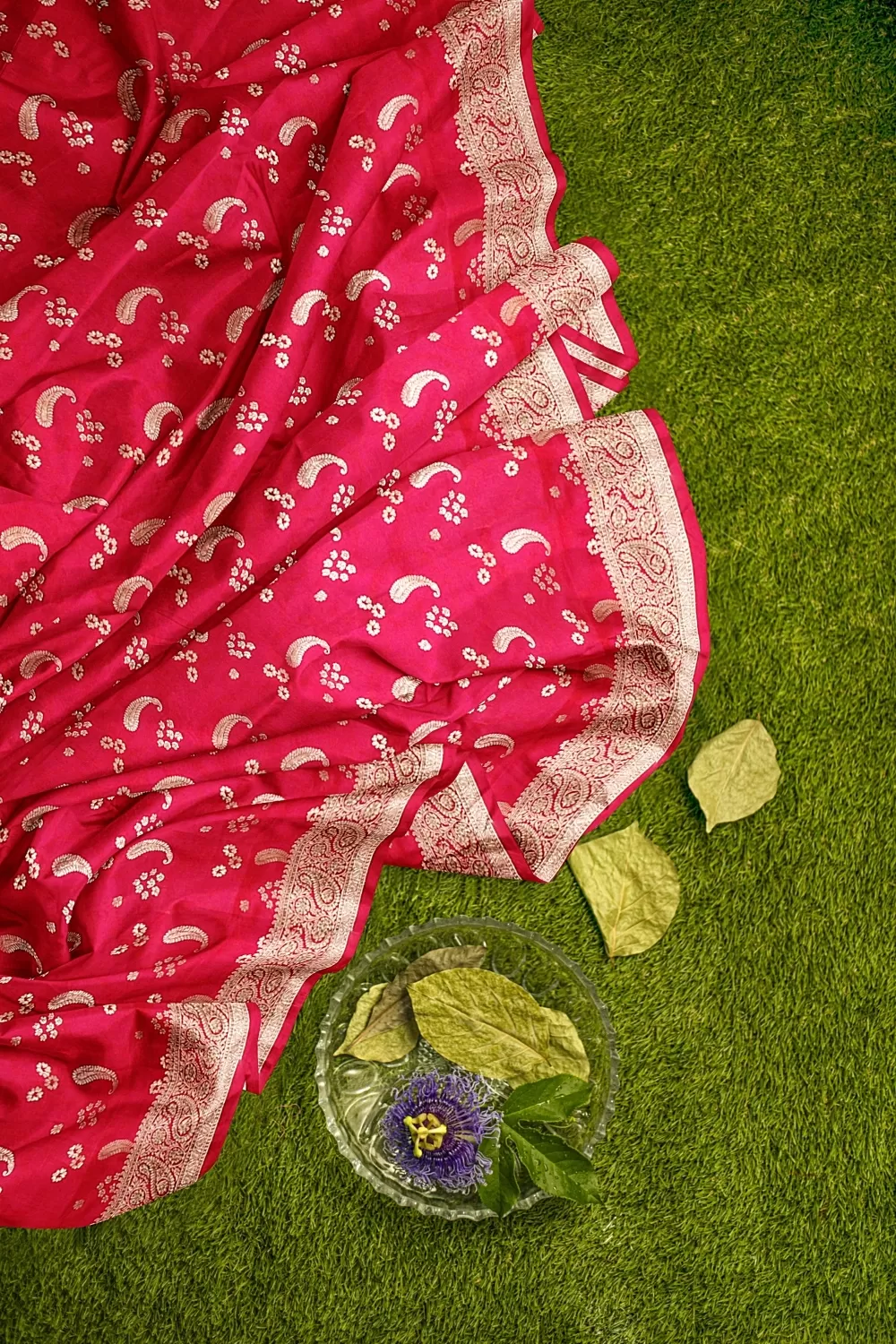 Rani Banarsi Soft Silk Saree