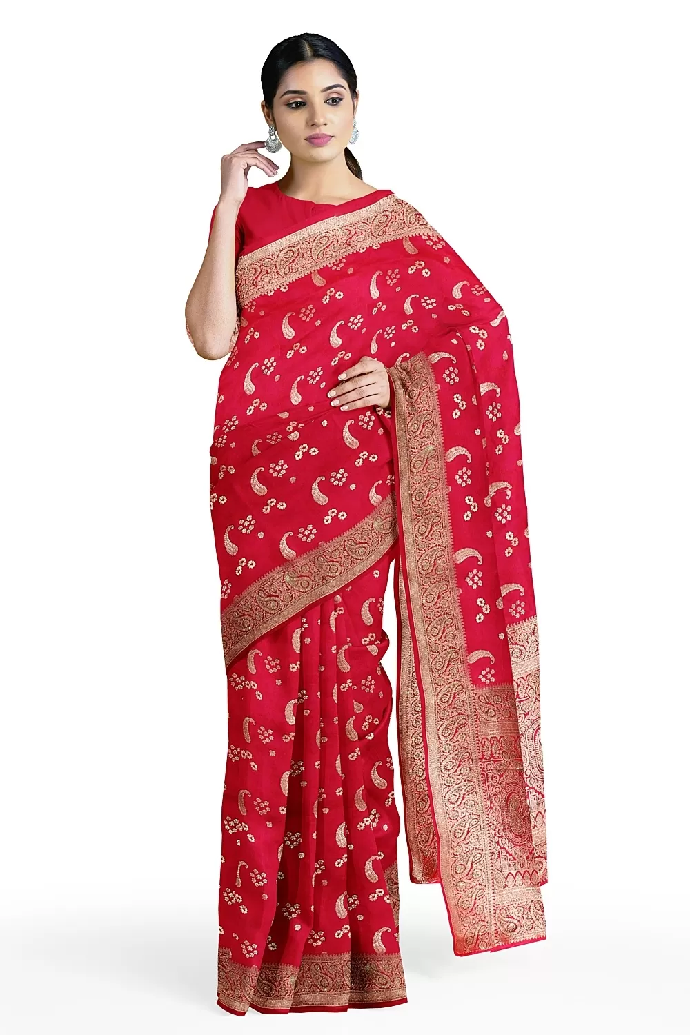 Rani Banarsi Soft Silk Saree