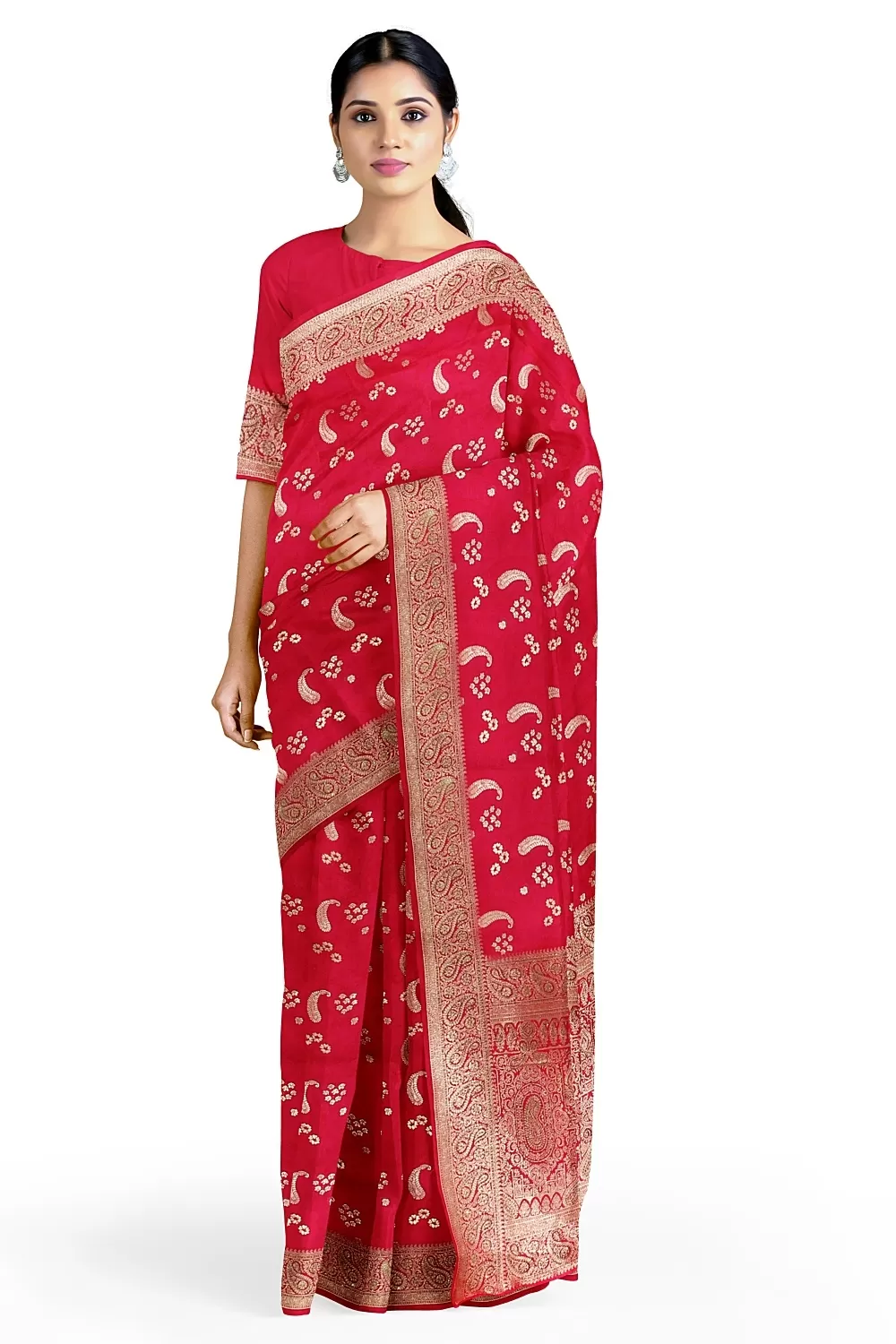 Rani Banarsi Soft Silk Saree