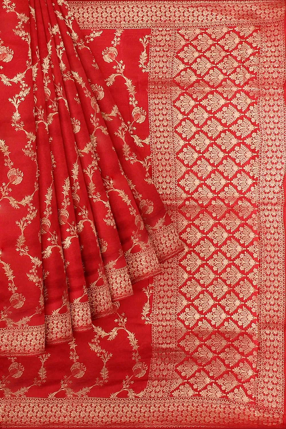 Red Bangalore Soft Silk Saree