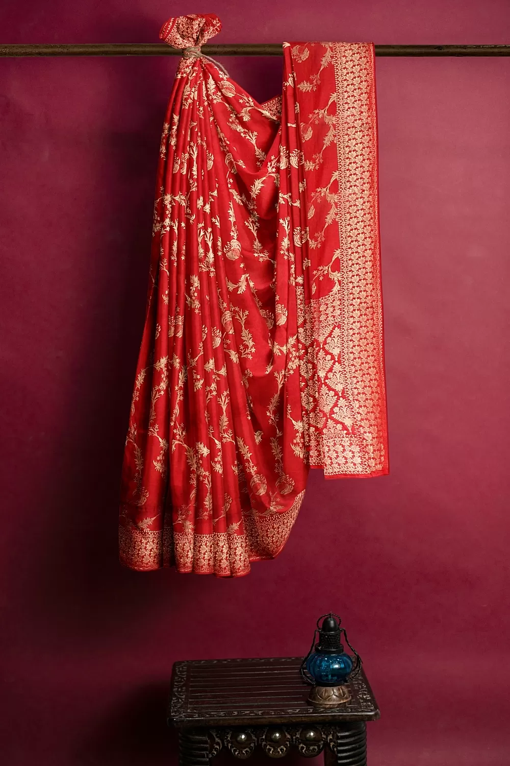 Red Bangalore Soft Silk Saree