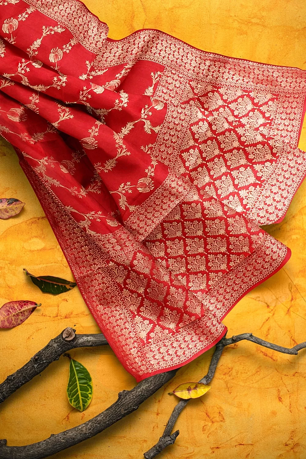Red Bangalore Soft Silk Saree