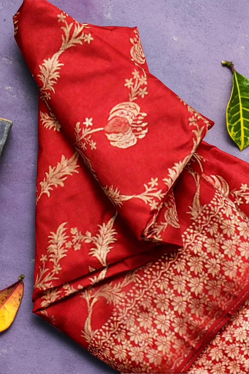 Red Bangalore Soft Silk Saree