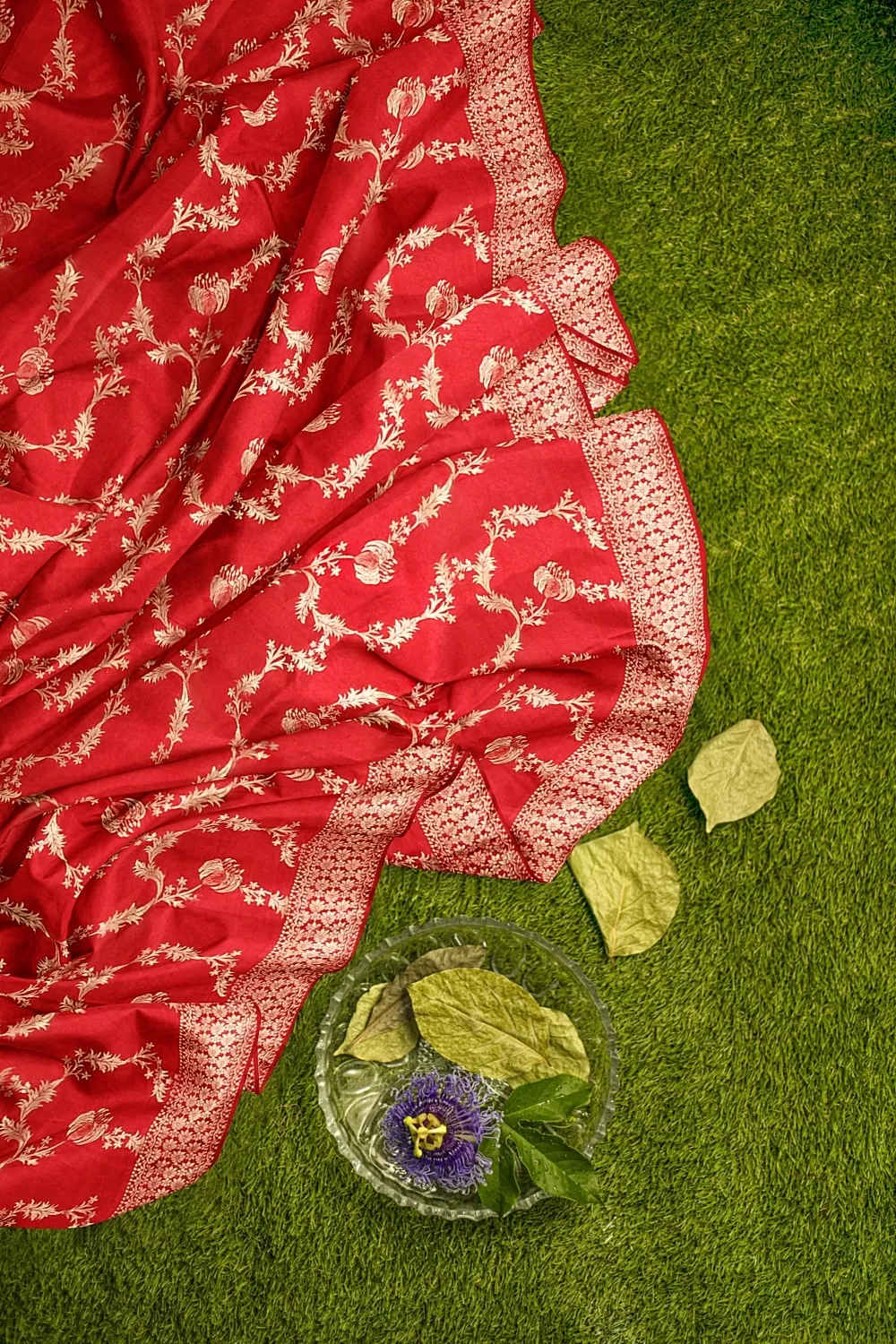 Red Bangalore Soft Silk Saree