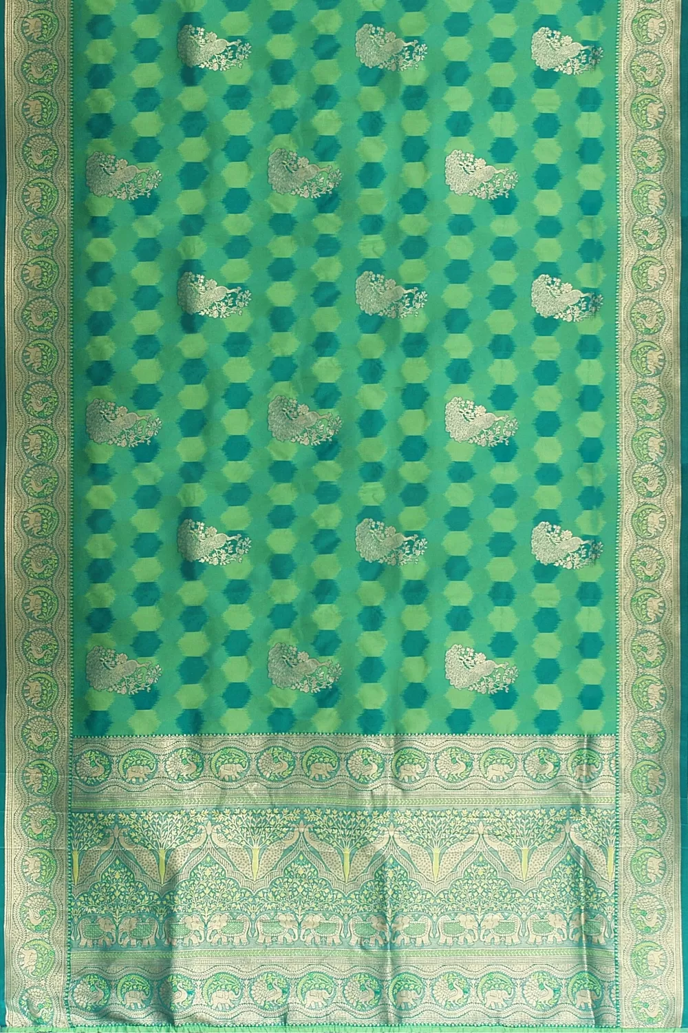 Green Bangalore Soft Silk Saree