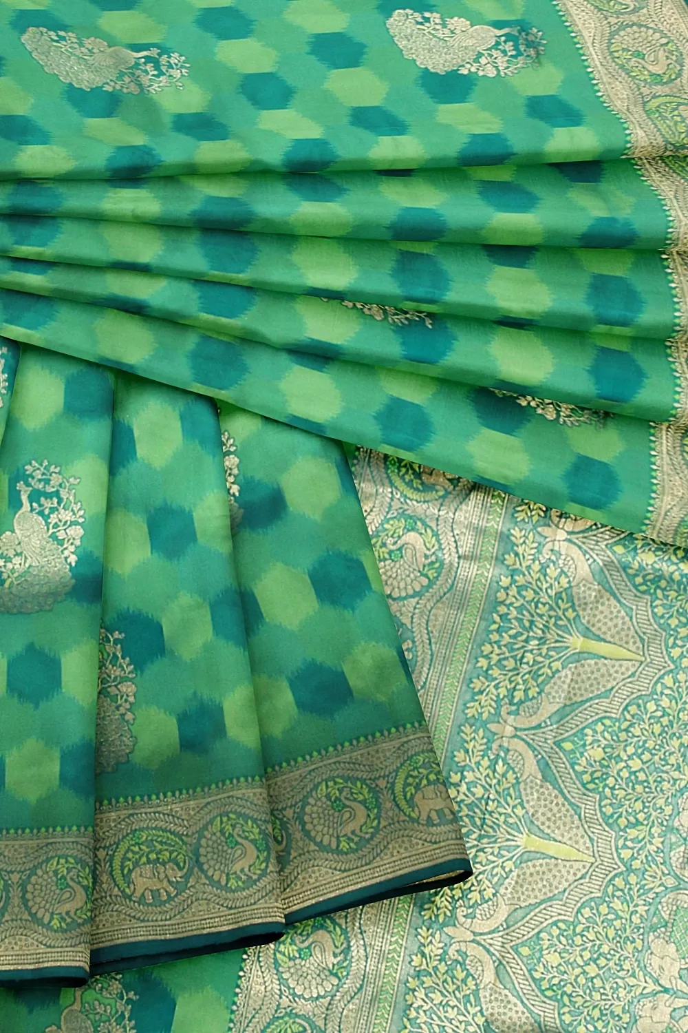 Green Bangalore Soft Silk Saree