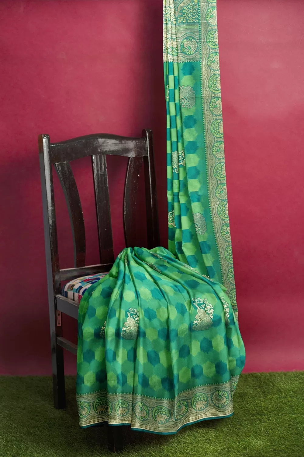 Green Bangalore Soft Silk Saree