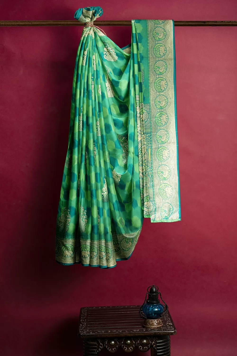 Green Bangalore Soft Silk Saree